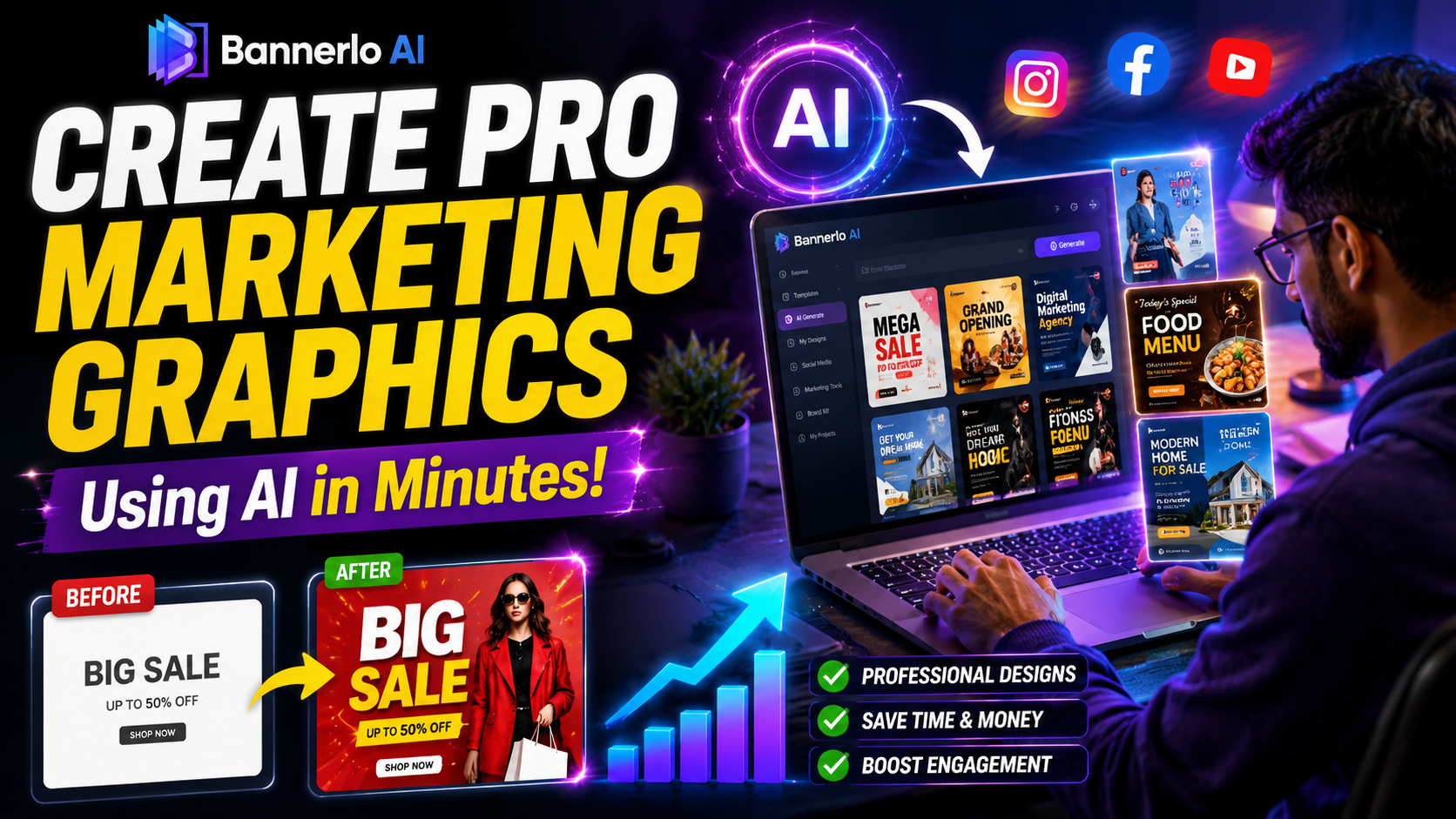 How to Create Professional Marketing Graphics Using Bannerlo AI