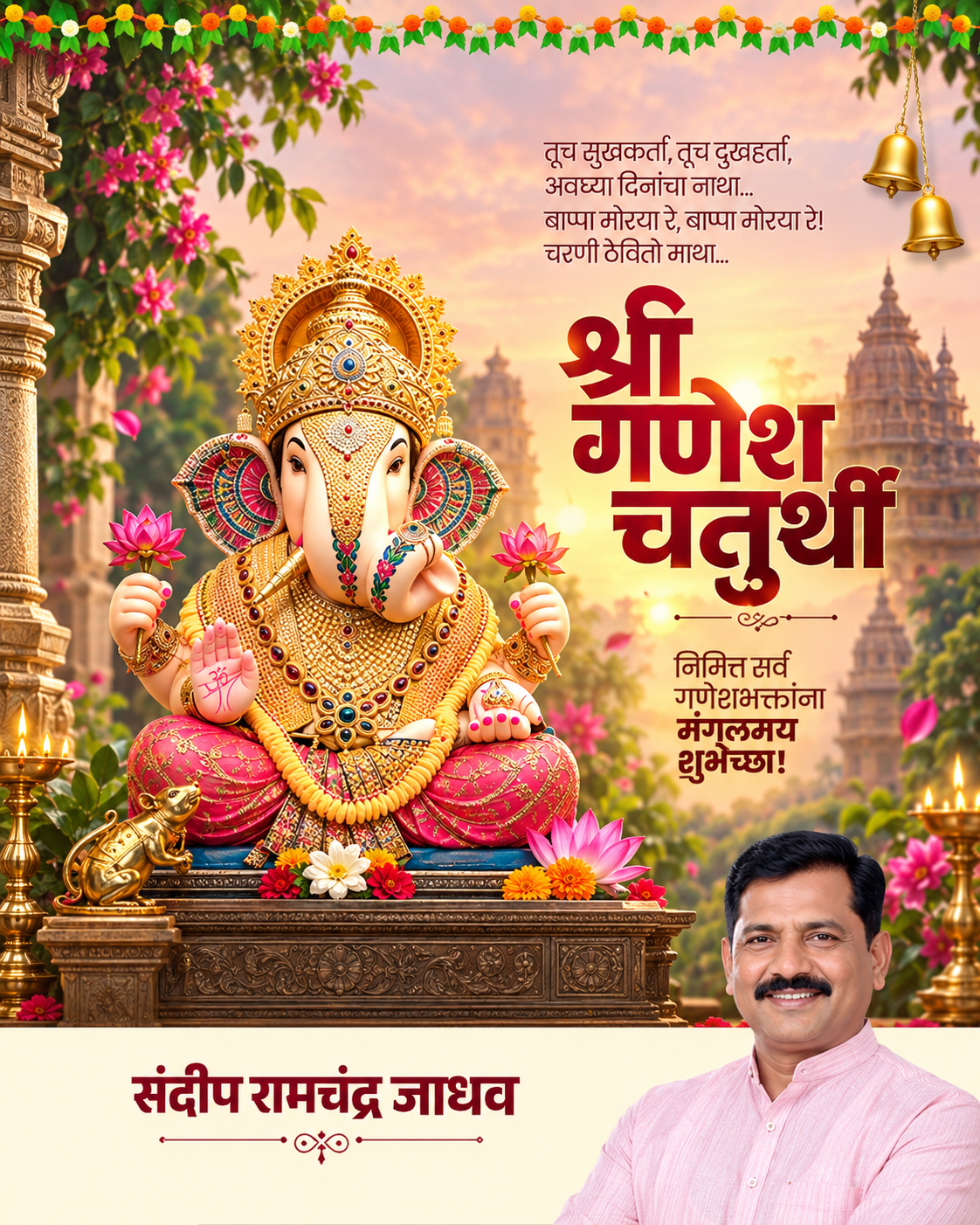 Ganesh Chaturthi Festival Poster - AI Design Template